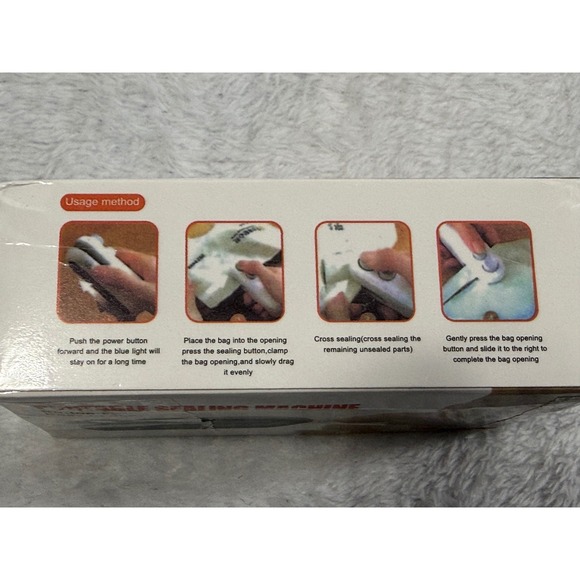 Portable Mini Bag Sealer Handheld Heat Sealer Rechargeable JX-105 White Gray - Picture 10 of 13